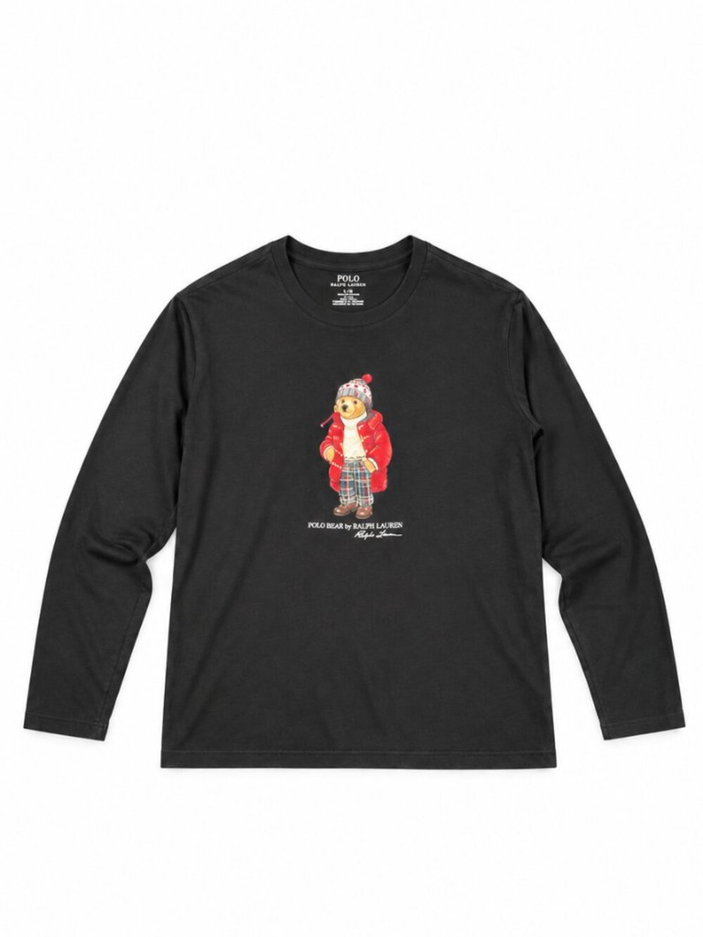 Polo Ralph Lauren Polo Bear Shirt Men’s L Black Long Sleeve Cotton EUC